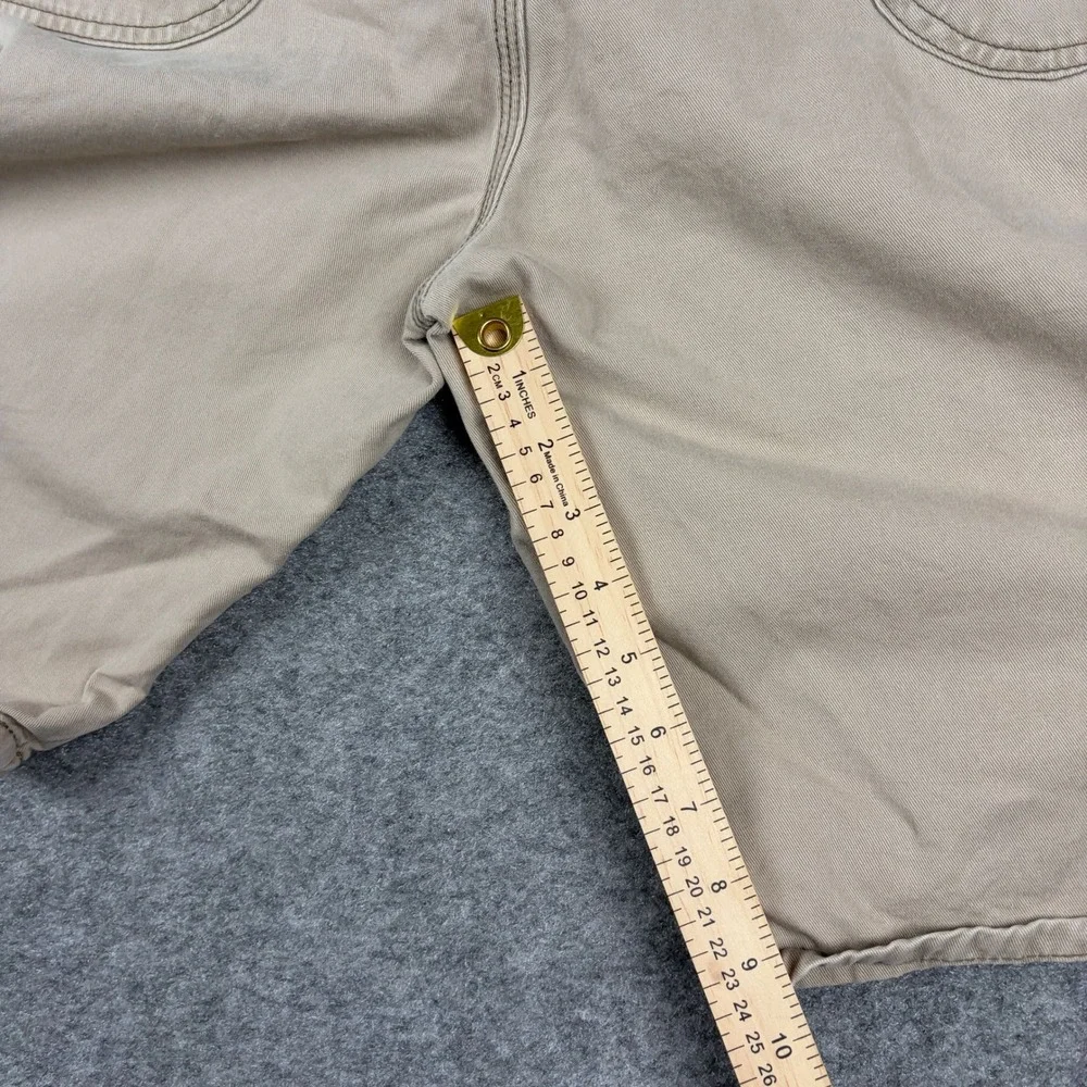 Polo Jeans Co‎ Carpenter Shorts Mens 38 Tan Khaki Carpenter Short W/D-Ring Y2K